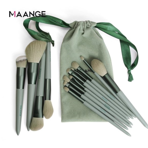 13Pcs Makeup Brush Set & Bag Portable Beauty Tool - Picture 2 of 13